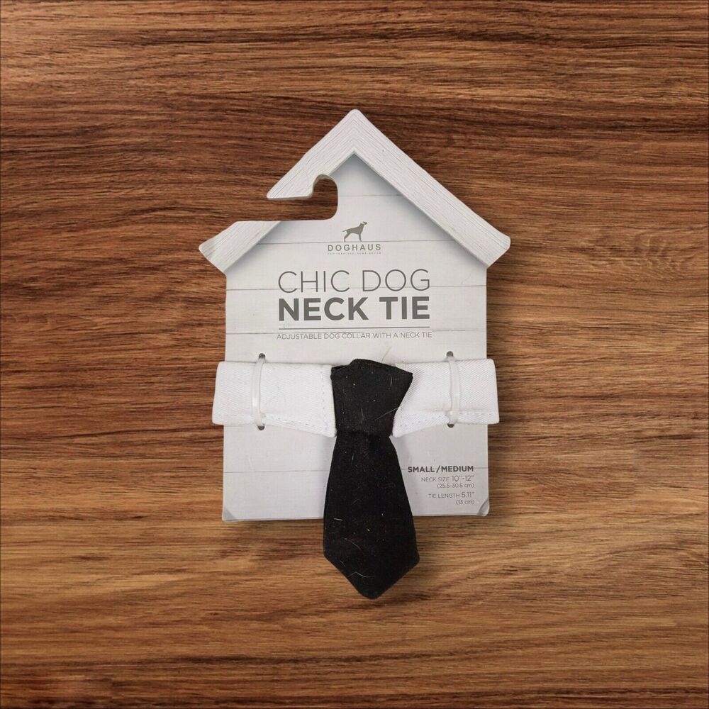 Dog Haus Chic Dog Tie Black With White Collar Wedding Dressy